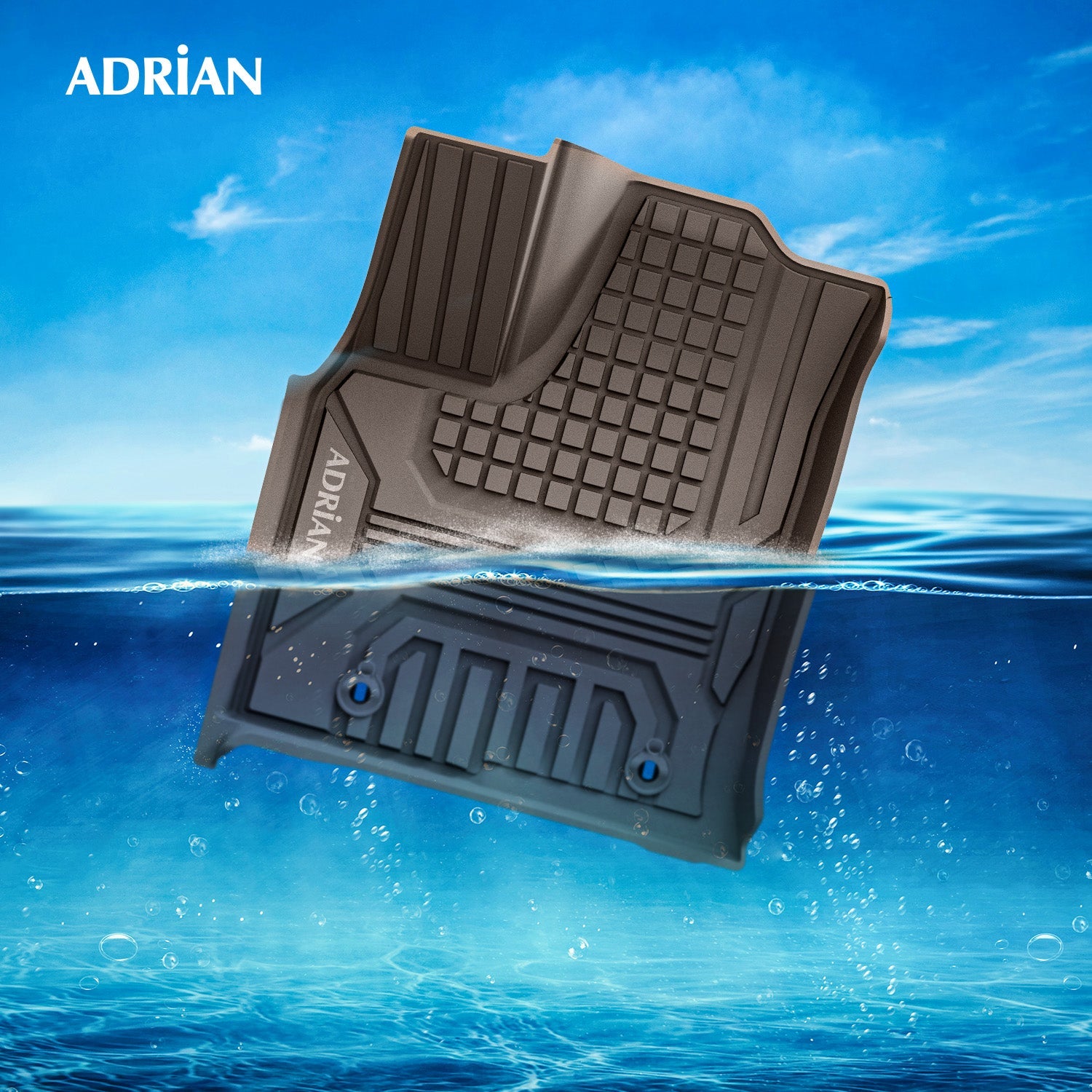 Toyota Land cruiser 2022-2026 (3 Rows) Beige Color Adrian Pro Series Car Mats