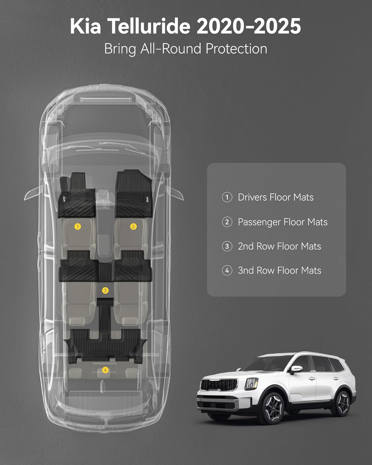 Kia Telluride 2020-2026- Pro Series Car Mats