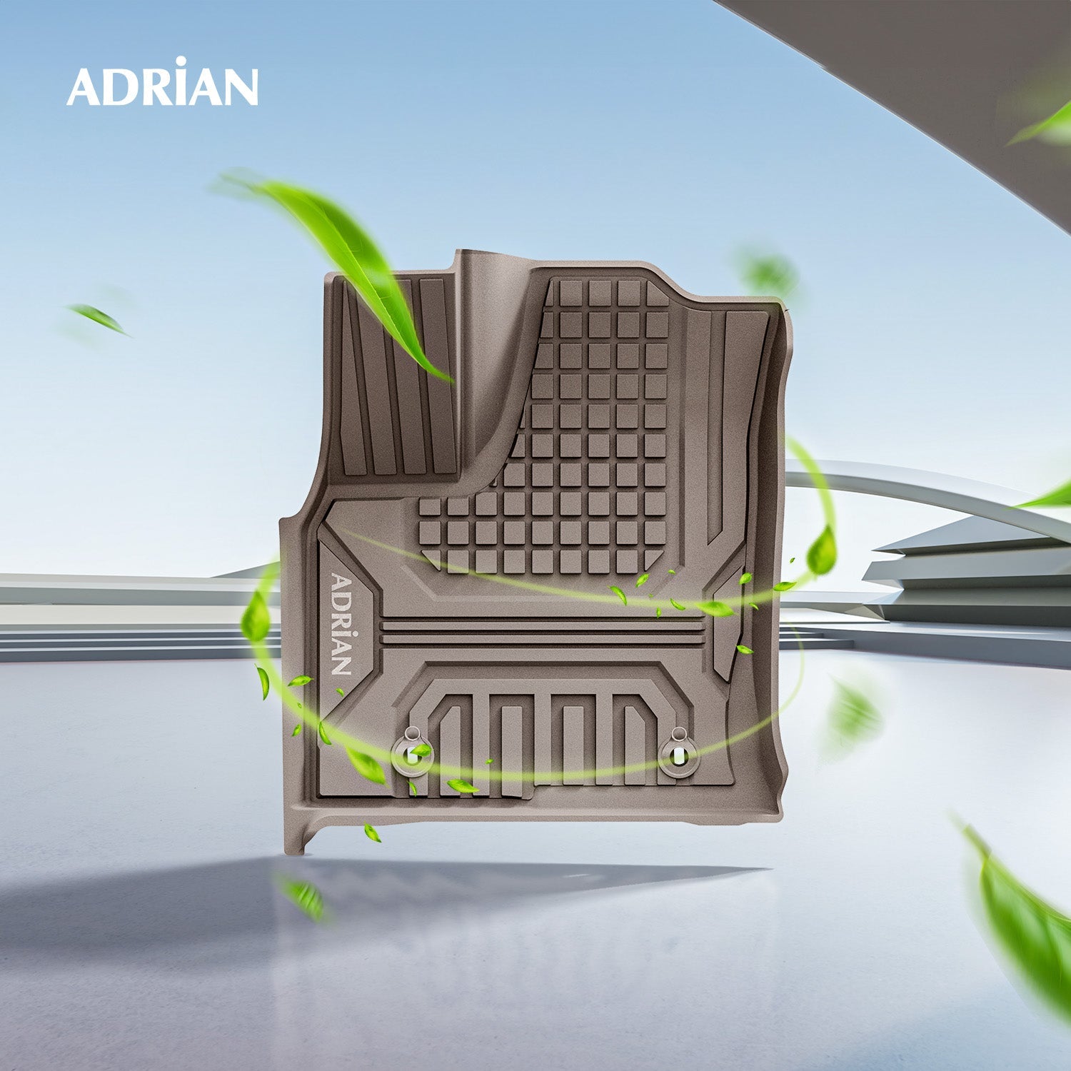 Toyota Land cruiser 2022-2026 (3 Rows) Beige Color Adrian Pro Series Car Mats