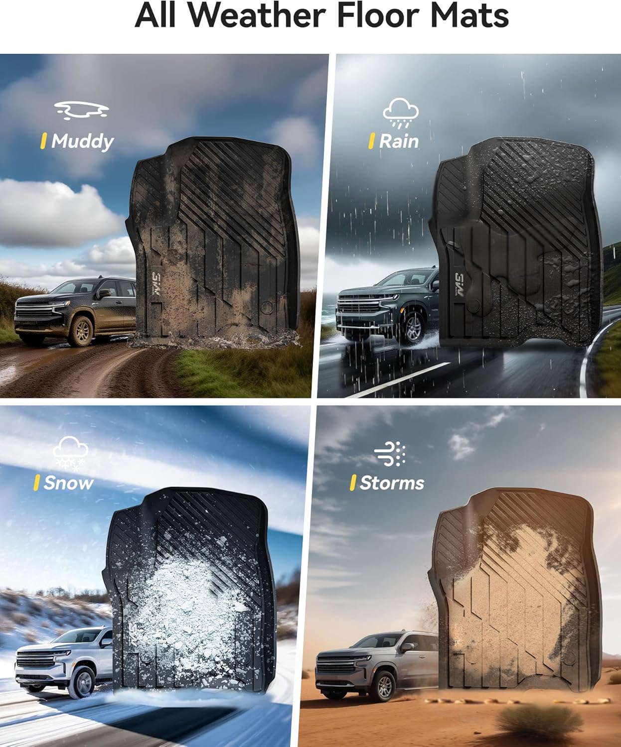 أدريان برو - الدعاسات الأمامية كاديلاك إسكاليد / شيفي تاهو / جي إم سي يوكن (شاسيه قصير - كراسي متصلة الصف الثاني) لسنوات 2021-2026