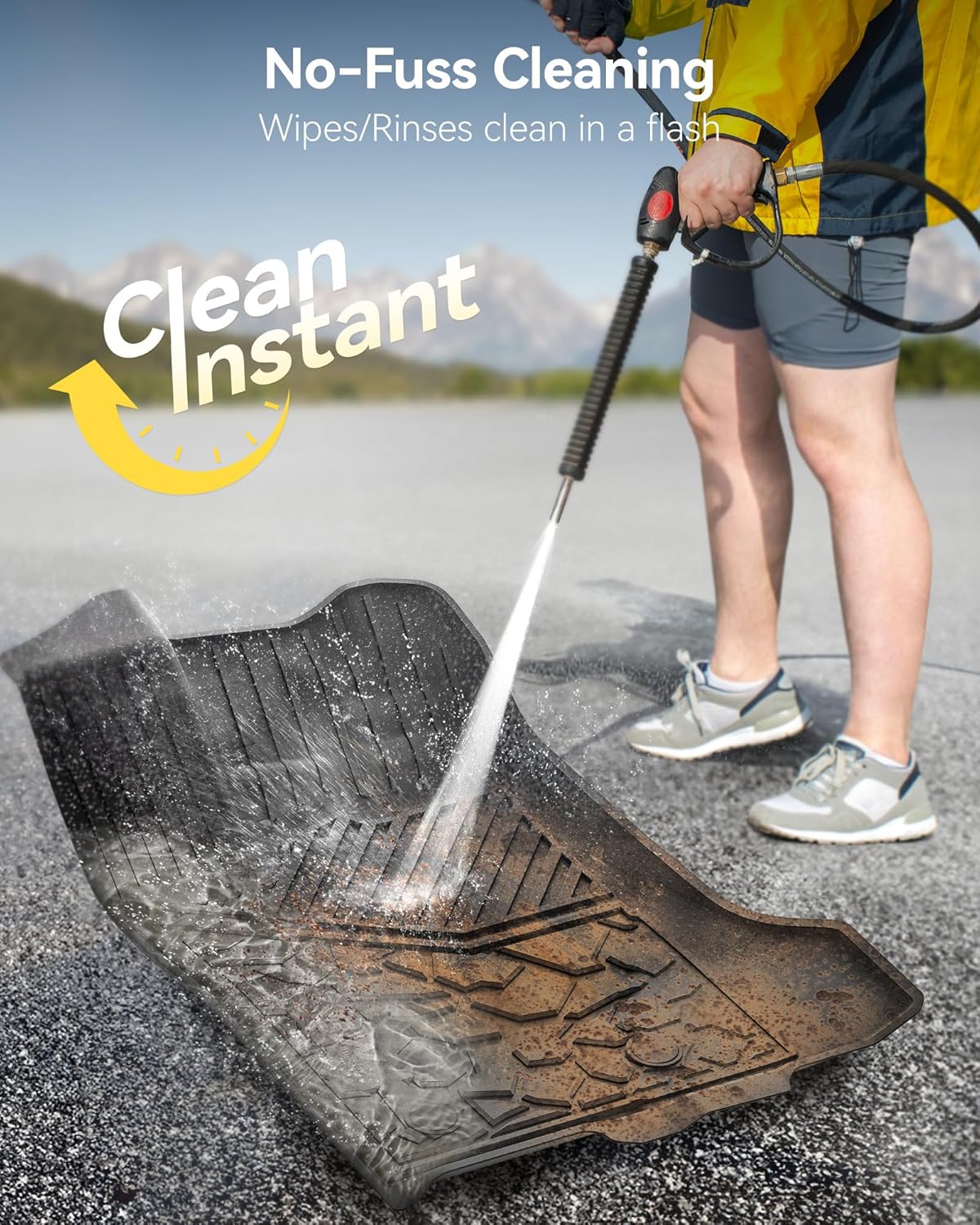 Ford Ranger SuperCrew 2024-2025 3W Custom Floor Mats Thorex™ All-Weather Protection