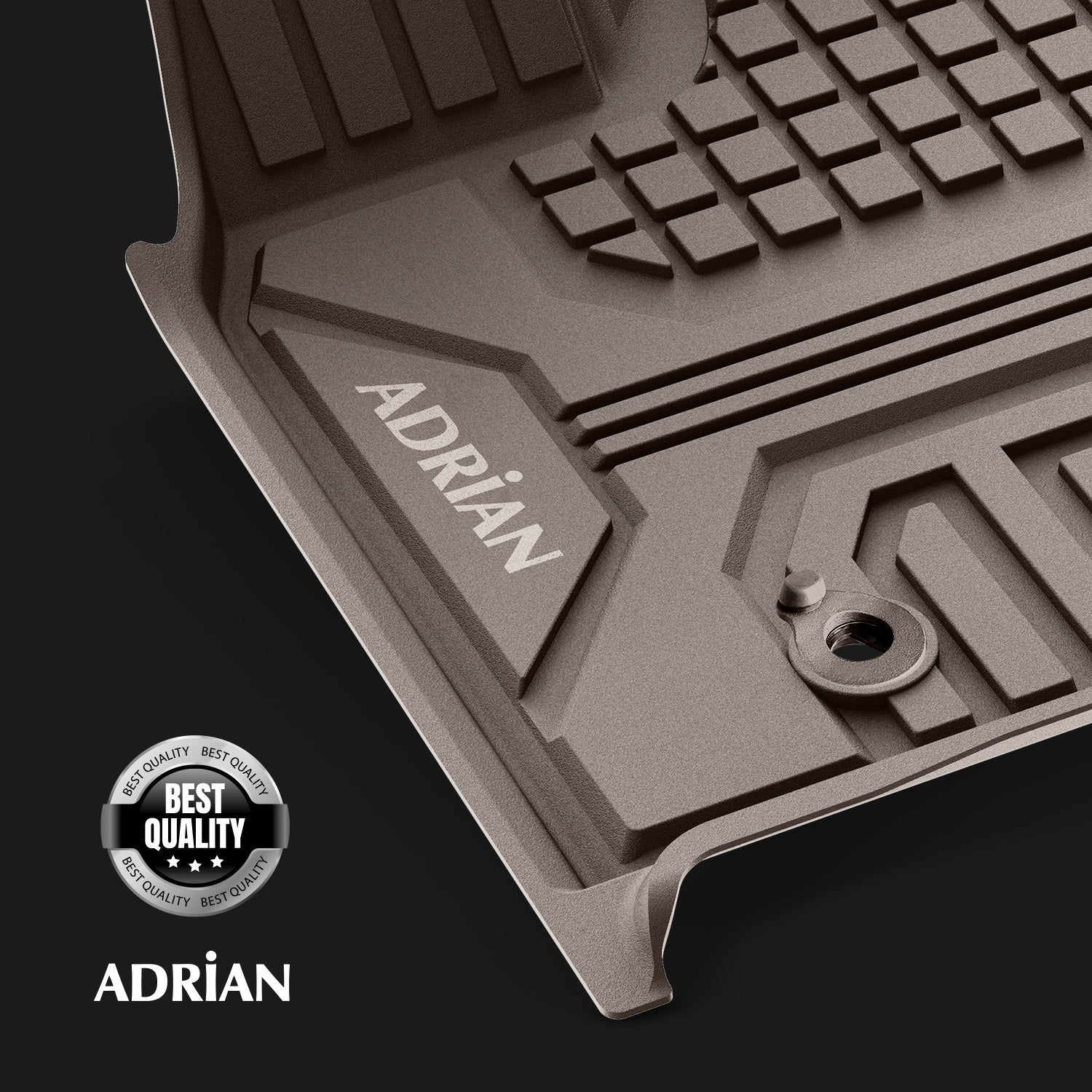 Toyota Land cruiser 2022-2026 (3 Rows) Beige Color Adrian Pro Series Car Mats