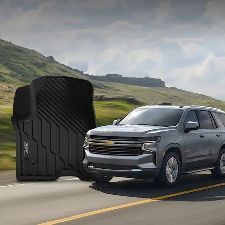 Cadillac Escalade/Chevy Tahoe / GMC Yukon (Bucket Seating) Adrian 3W All - Weather Custom Thorex™ Floor Mats for 7 Seat 2021 - 2026 - Adrian.UAE