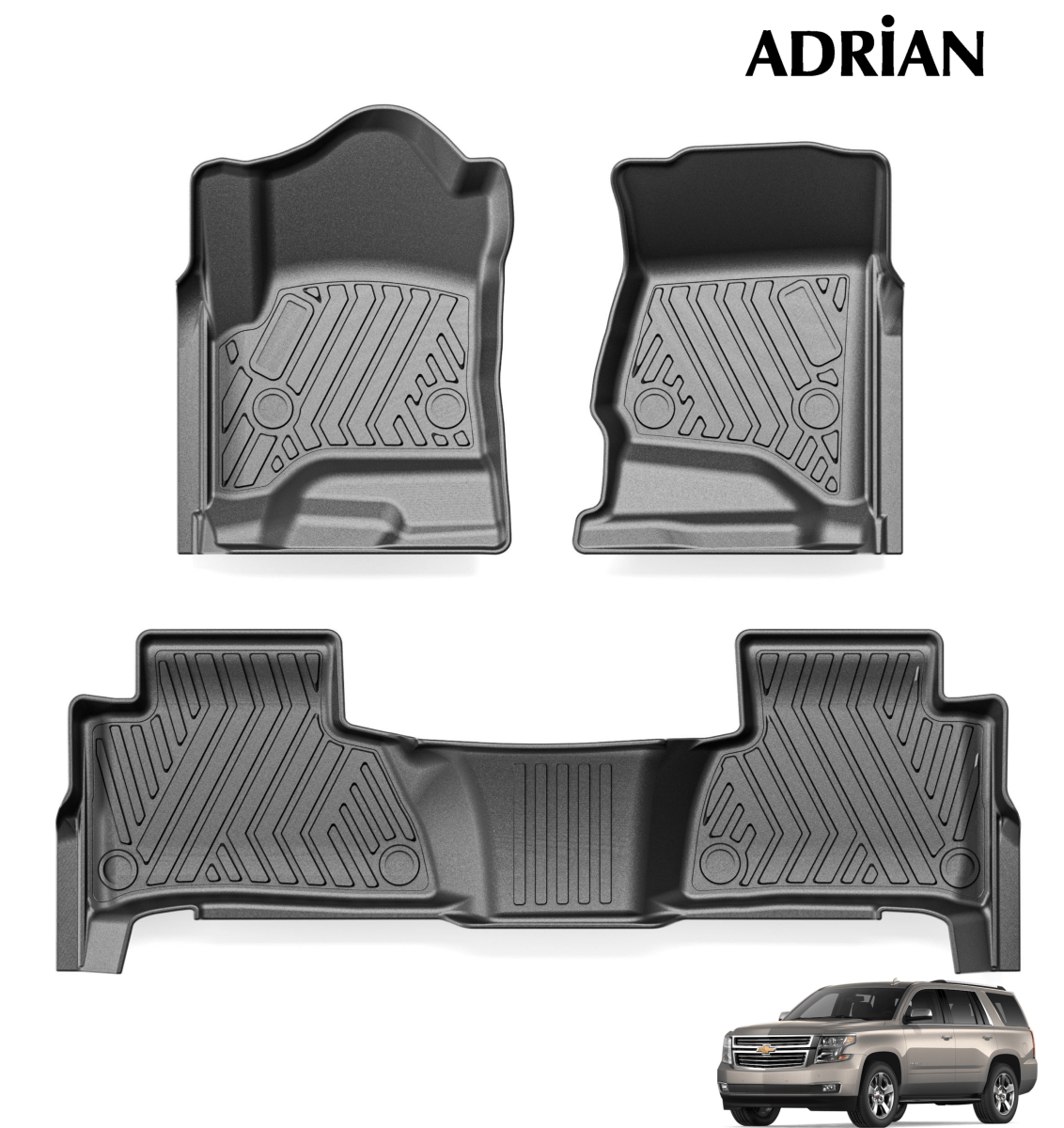Chevrolet Tahoe/GMC Yukon 2015 - 2020 (Short Chassis - 2nd Row Bench Seats) - Sport Series Car Mats - Adrian