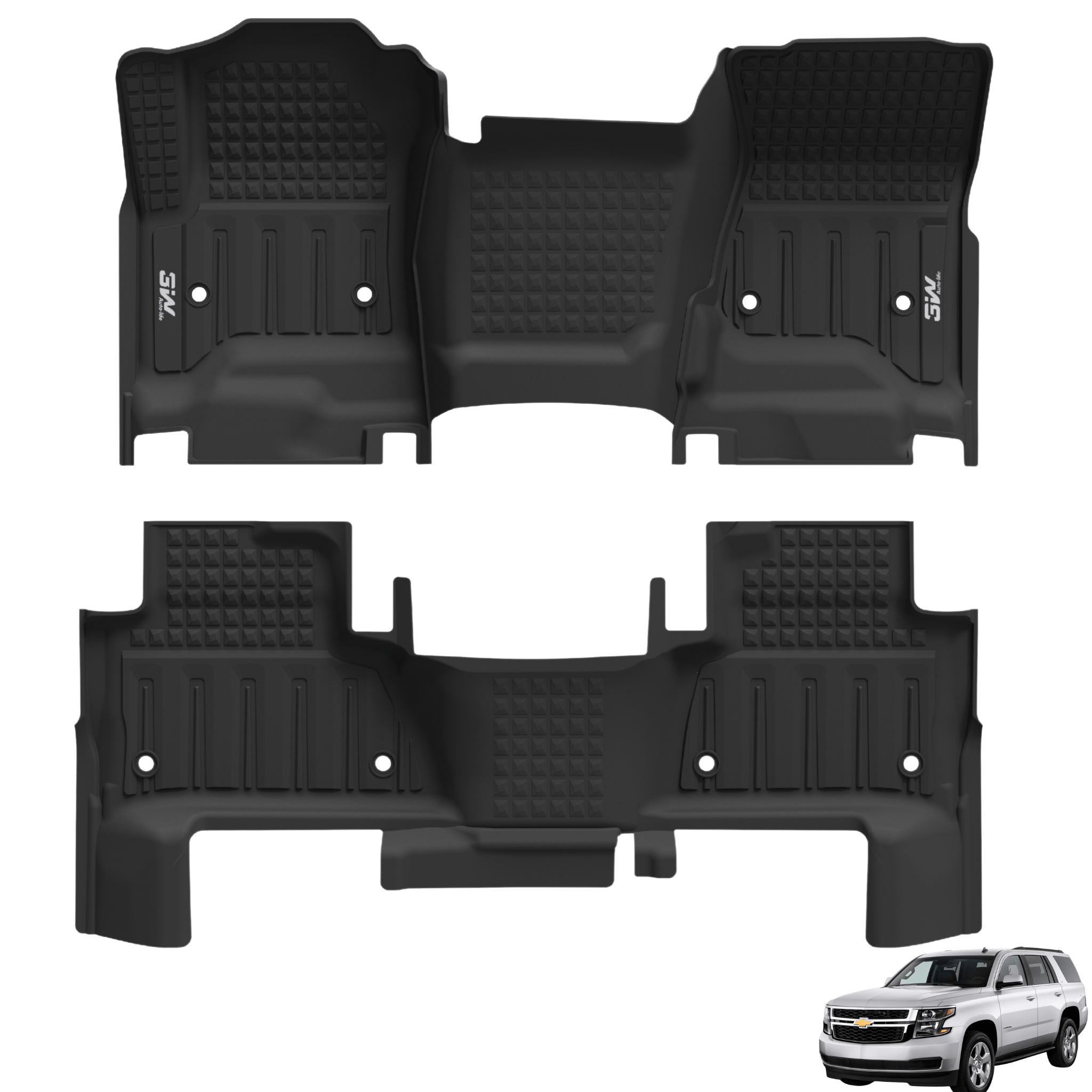 شيفروليه تاهو / جي إم سي يوكون موديلات 2015-2020 (هيكل قصير - مقاعد الصف الثاني) - دعاسات أدريان سبورت