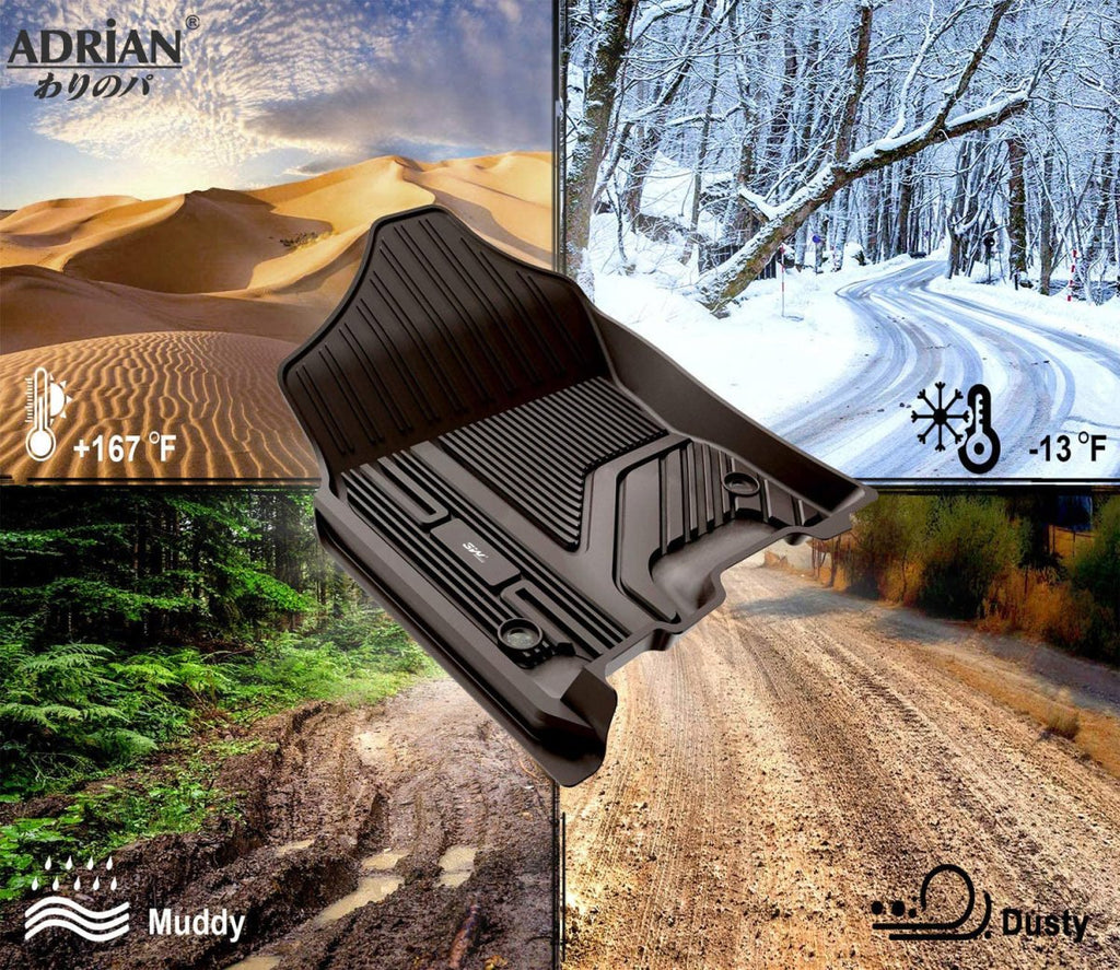 Dodge Ram 1500 Crew Cab 2019 - 2025 (Without rear under seat Storage) Adrian Pro Series Car Mats - Adrian