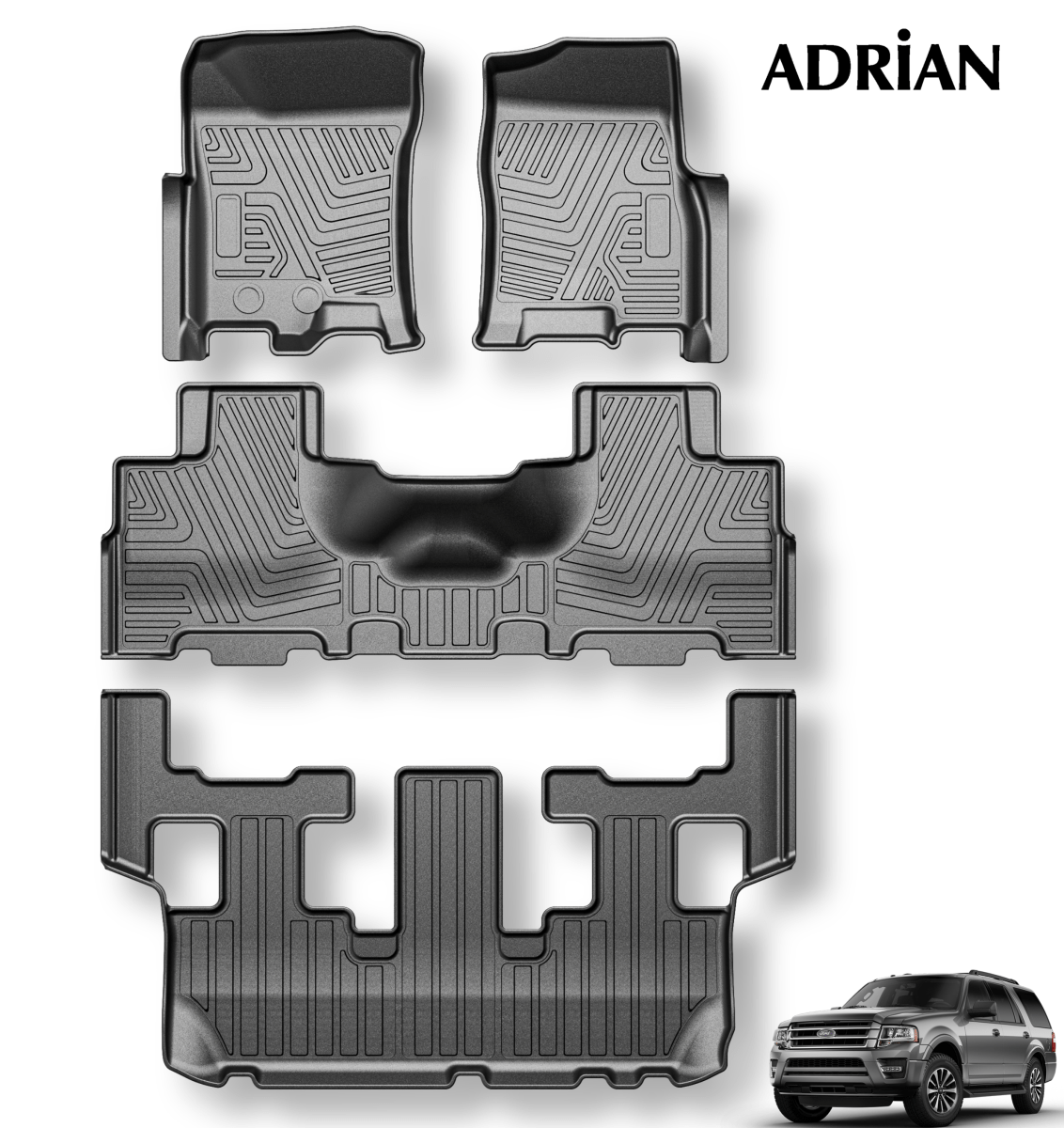 Ford Expedition 2007 - 2017 - Short Chassis - Adrian Sport Series Car Mats - Adrian