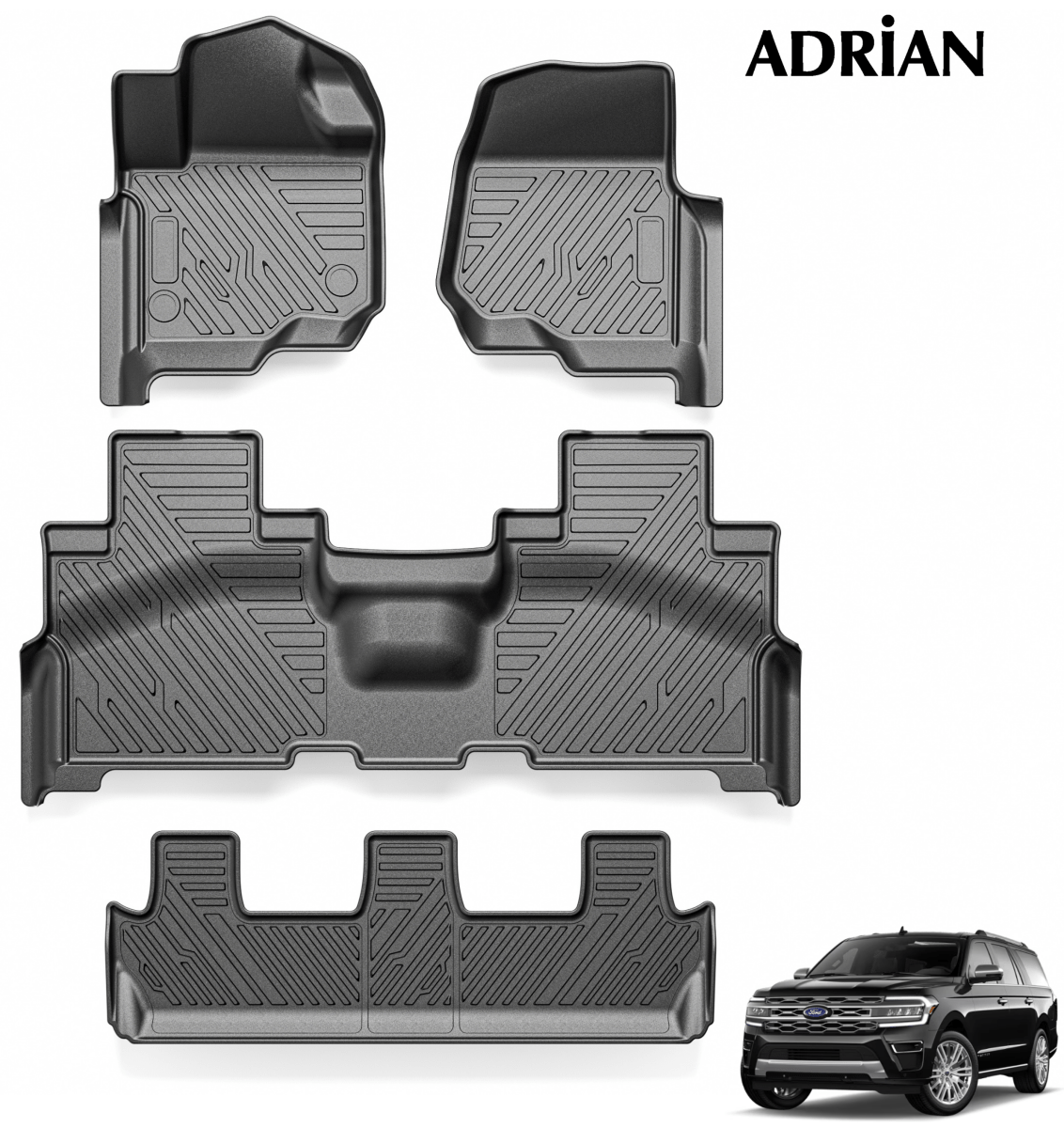 Ford Expedition 2018 - 2025 - Short Chassis - Adrian Sport Series Car Mats - Adrian