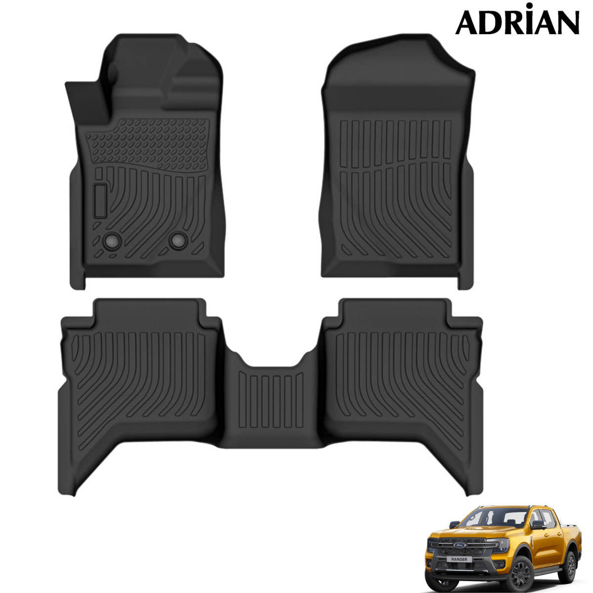 Ford Ranger 2024 - 2025 Car Mats Comfort Series - Adrian