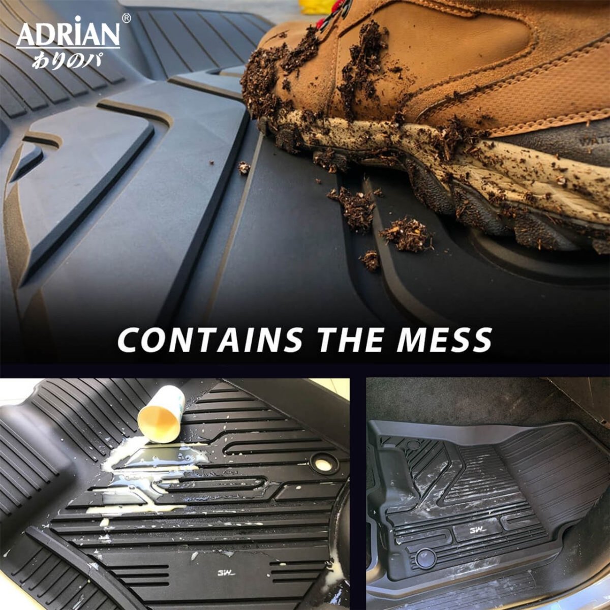 GMC Sierra/ Sierra Denali SuperCrew Cab/ Chevrolet Silverado 2019 - 2024 - Adrian Pro Series Car Mats - Adrian