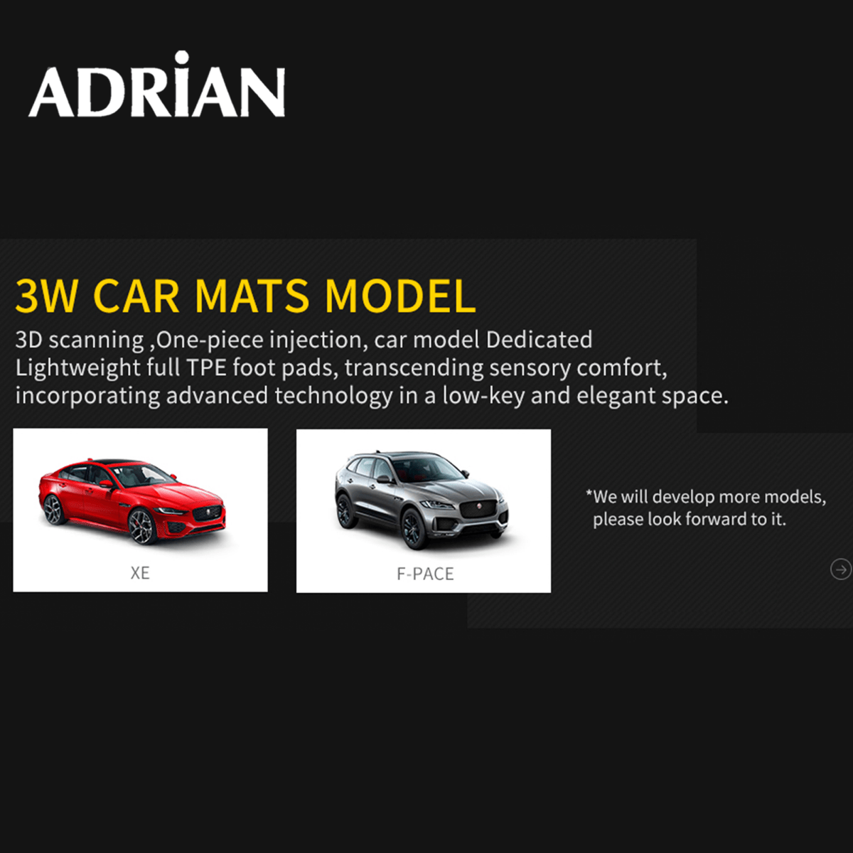 Jaguar F - Pace 2016 - 2024 - Pro Series Car Mats - Adrian