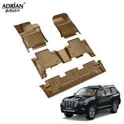 Lexus GX 2010 - 2023 / Toyota Prado 2010 - 2023 3 Rows Beige Color - Adrian Pro Series Car Mats - Adrian