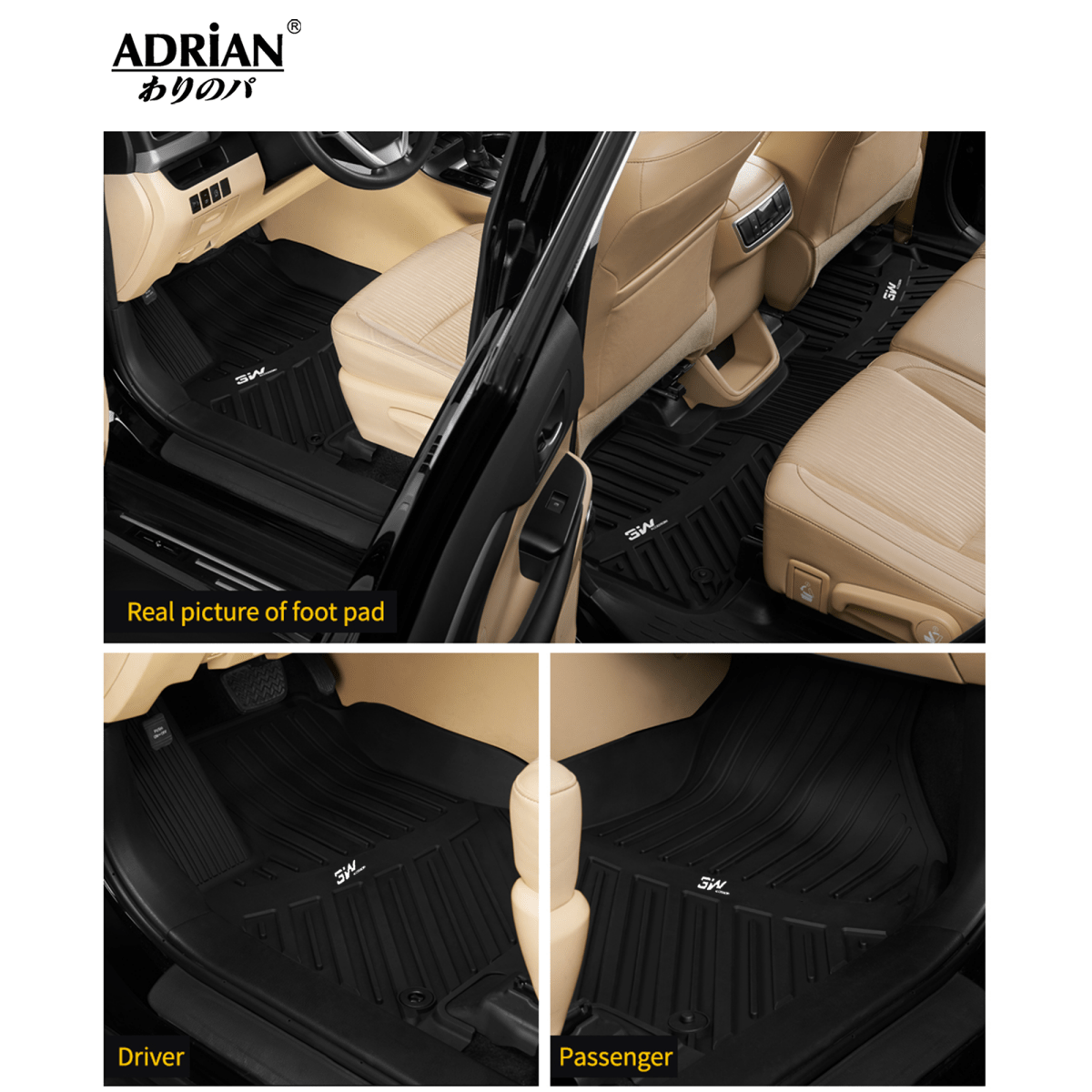 lexus LX570 / Toyota Land cruiser 2012 - 2021 - Adrian Car Mats Pro Series - Adrian