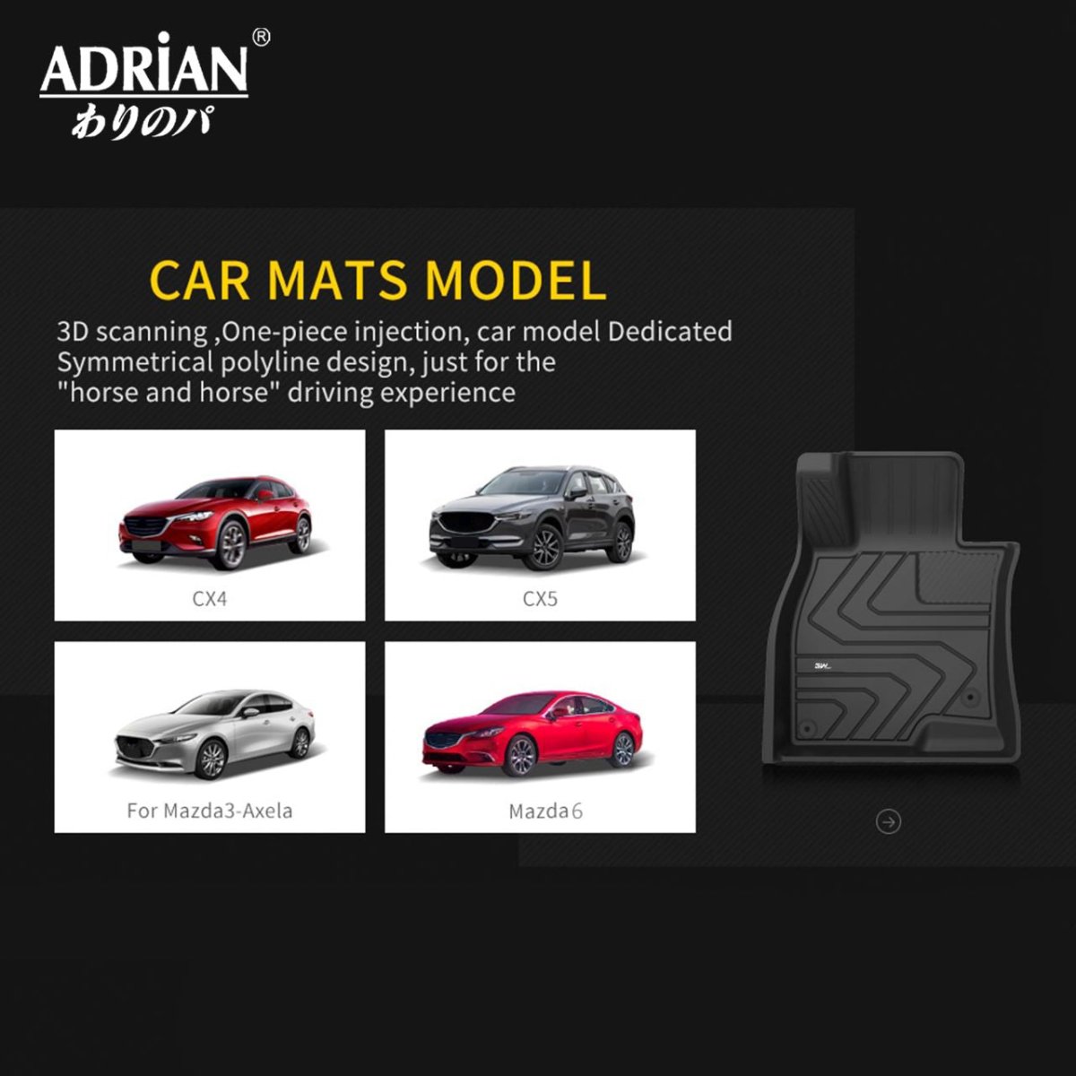 Mazda - CX5 2018 - 2025 - Adrian Car Mats Pro Series - Adrian