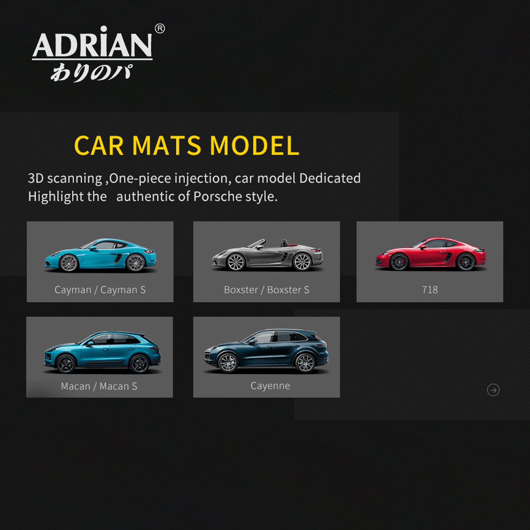 Porsche Cayenne 2018 - 2024/ VW Touareg - Adrian Car Mats Pro Series - Adrian