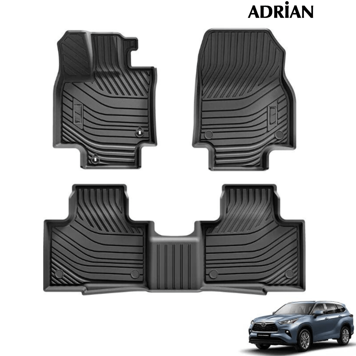Toyota Highlander 2021 - 2025 - Adrian Car Mats Pro Series - Adrian