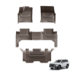Toyota Land cruiser 2022 - 2025 (3 Rows) Beige Color Pro Series Car Mats - Adrian