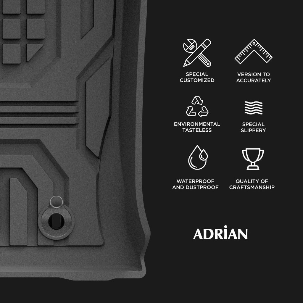 Toyota Land cruiser 2022 - 2025 (3 Rows) Black Color - Pro Series Car Mats - Adrian