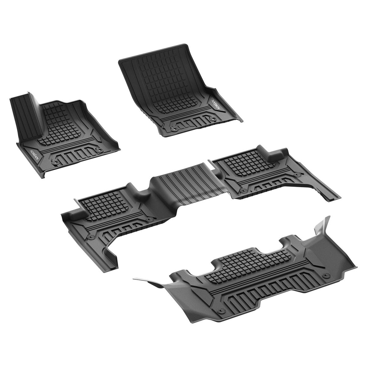 Toyota Land cruiser 2022 - 2025 (3 Rows) Black Color - Pro Series Car Mats - Adrian