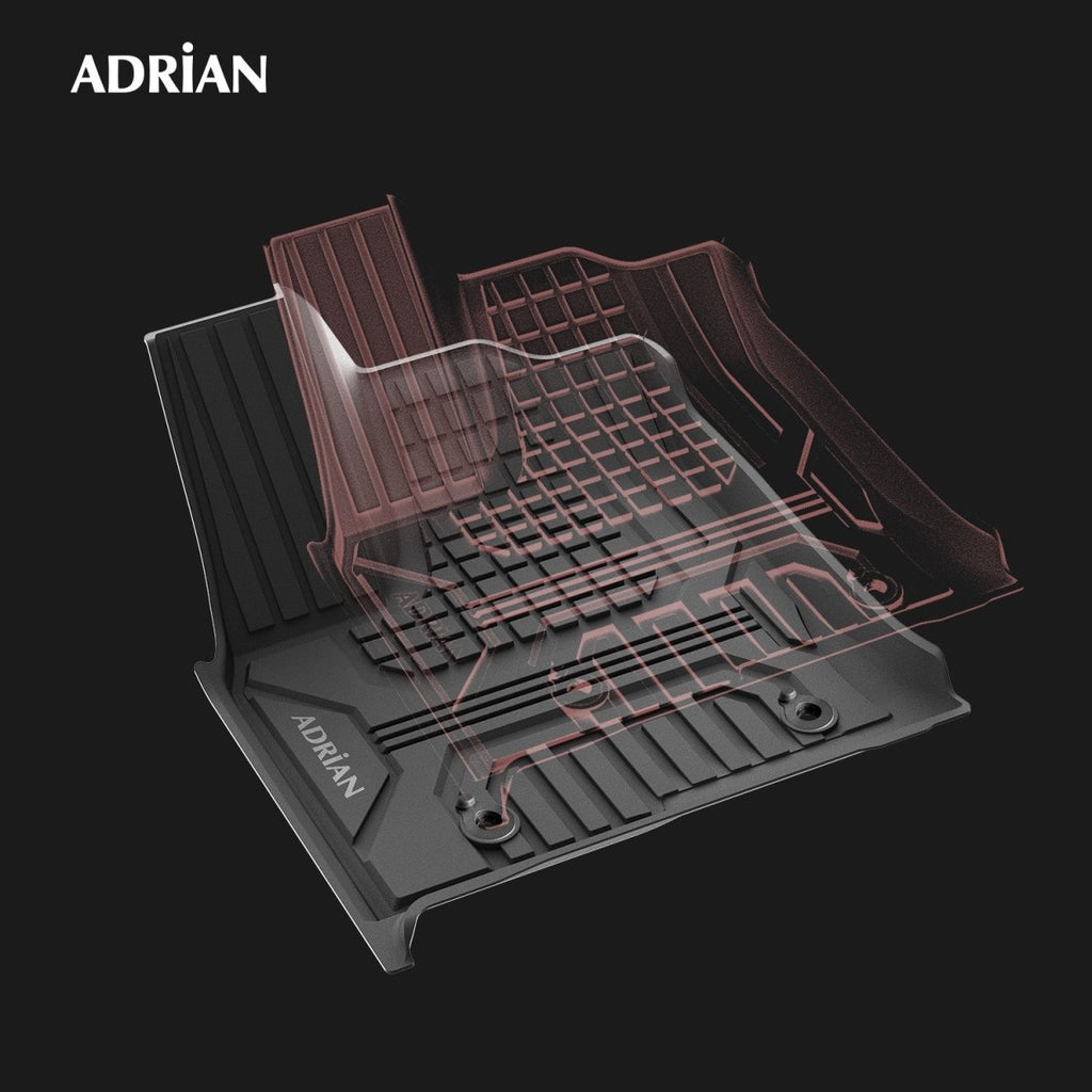 Toyota Land cruiser 2022 - 2025 (3 Rows) Black Color - Pro Series Car Mats - Adrian