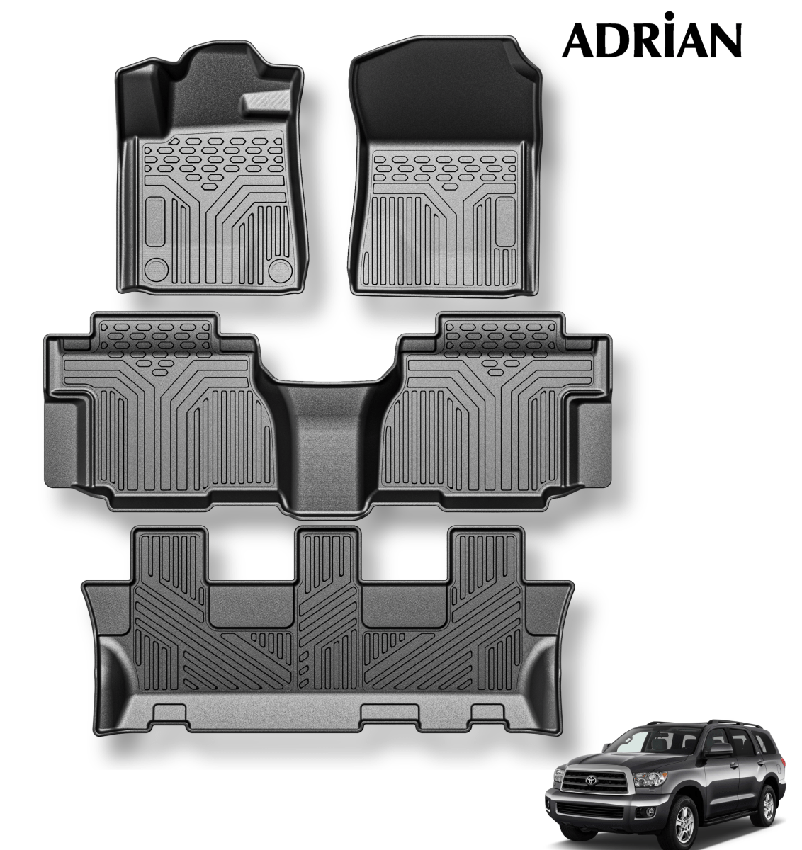 Toyota Sequoia 2007 - 2021 - Sport Series Car Mats - Adrian