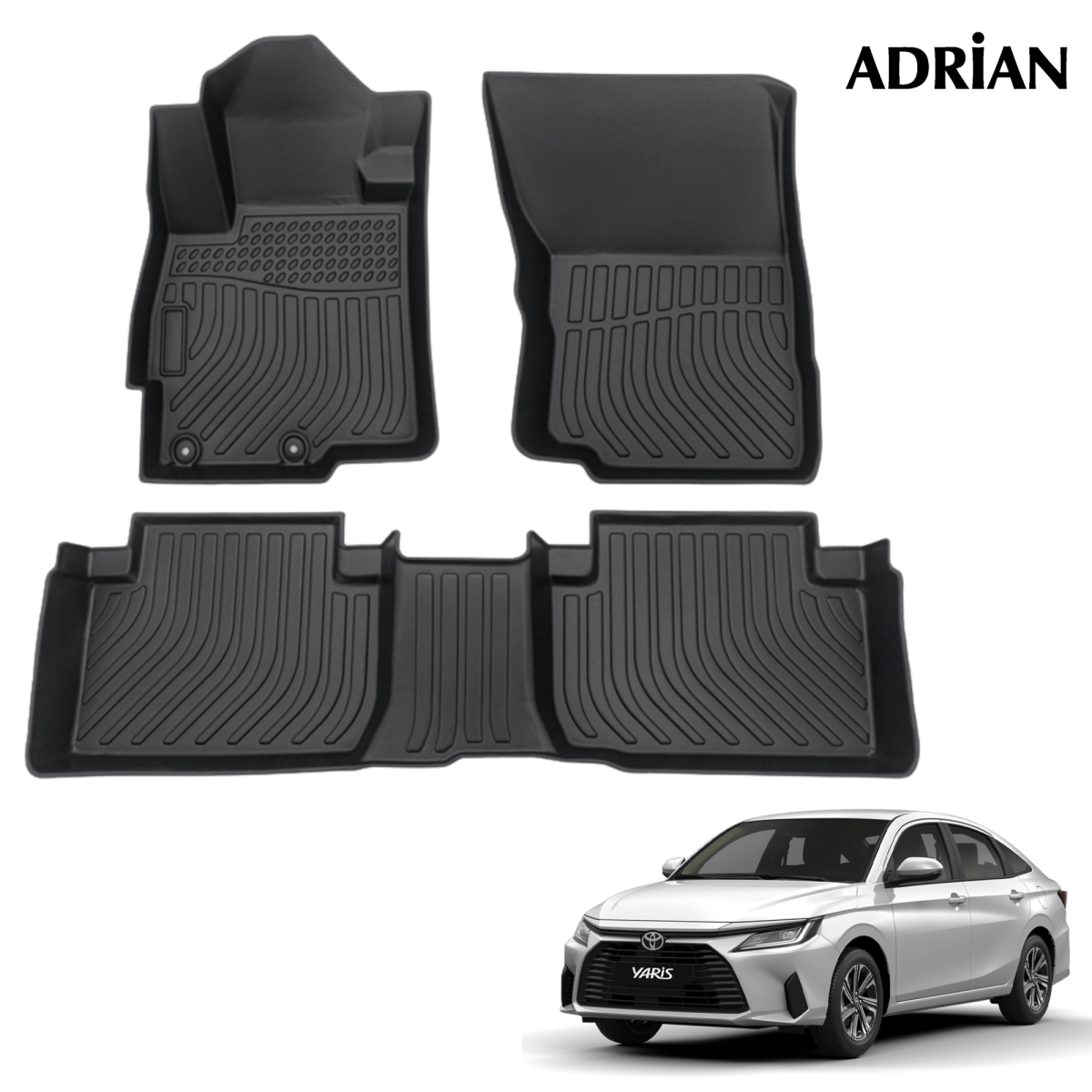 Toyota Yaris 2023 - 2025 - Comfort Series Car Mats - Adrian